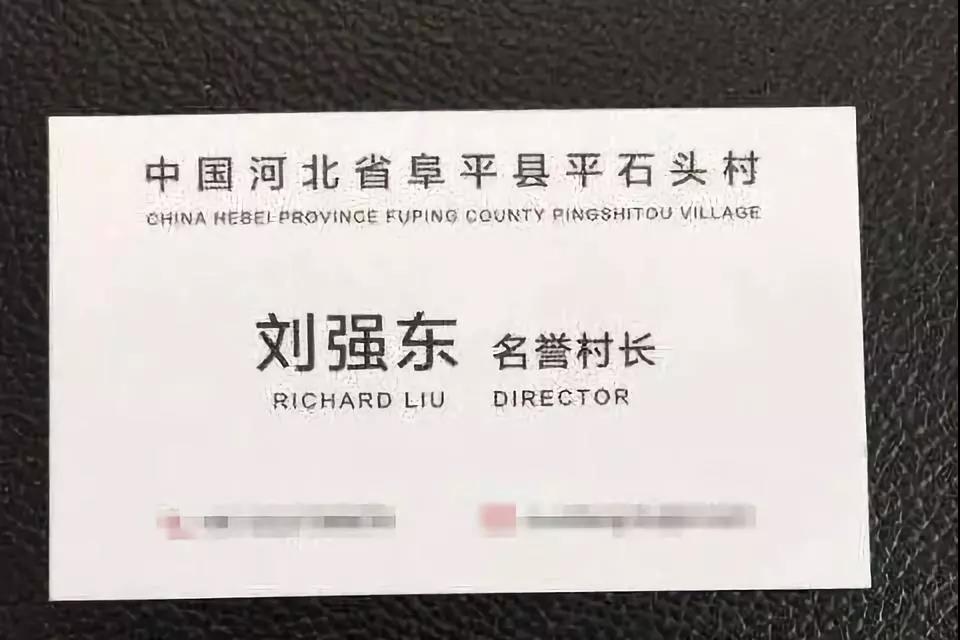 2017年11月28日，劉強(qiáng)東受聘為河北阜平縣平石頭村“名譽(yù)村長(zhǎng)”。