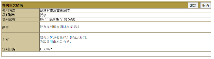 2021年8月9日綠廠專利對抗全面獲勝！夏普的全部訴訟請求被駁回！
