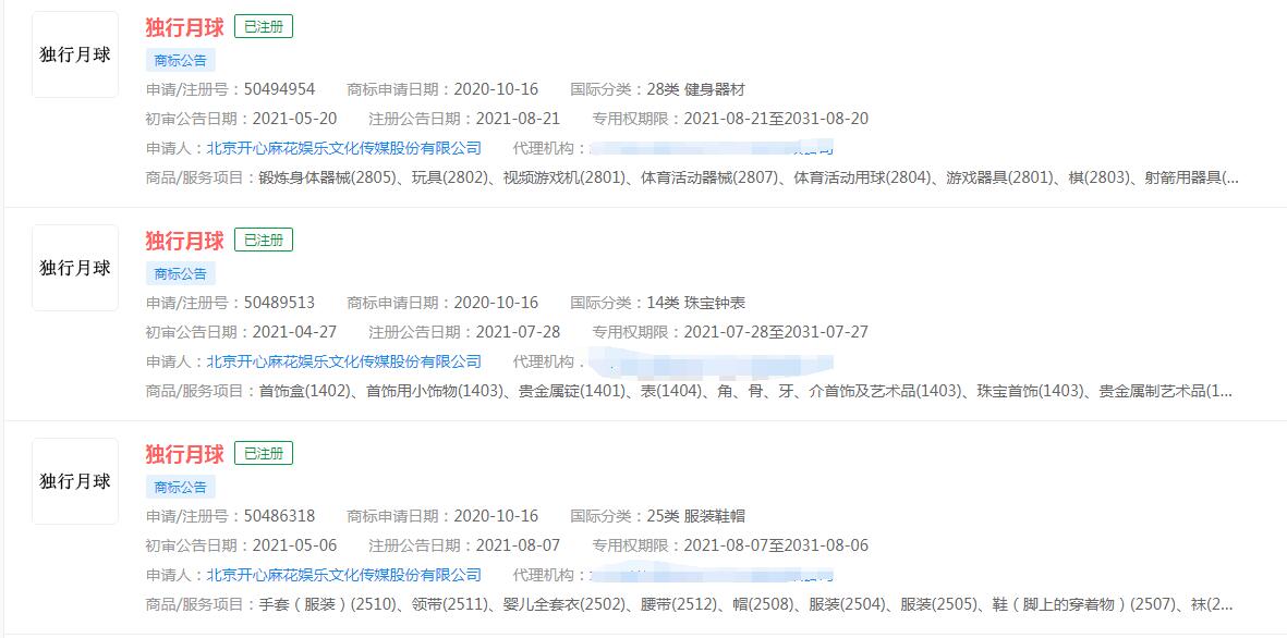 電影《獨(dú)行月球》商標(biāo)已注冊(cè)成功，官方商標(biāo)保護(hù)及時(shí)