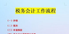 稅務(wù)會計的工作內(nèi)容及工作流程(稅務(wù)會計納稅申報詳細(xì)流程)