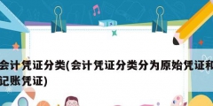 會(huì)計(jì)憑證分類(會(huì)計(jì)憑證分類分為原始憑證和記賬憑證)