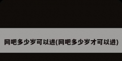 網(wǎng)吧多少歲可以進(網(wǎng)吧多少歲才可以進)